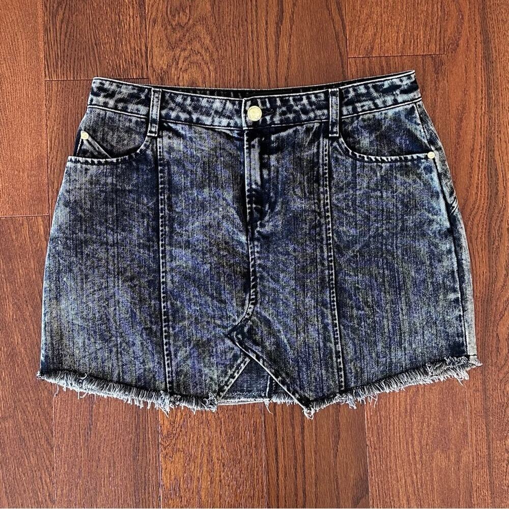 Caroline Constas Christine Denim Mini Skirt w29
